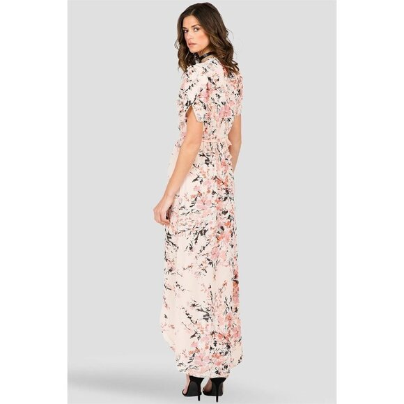 Standards & Practices Summer Floral Maxi Dress Size Medium Pink Fit and Flare - Picture 6 of 12
